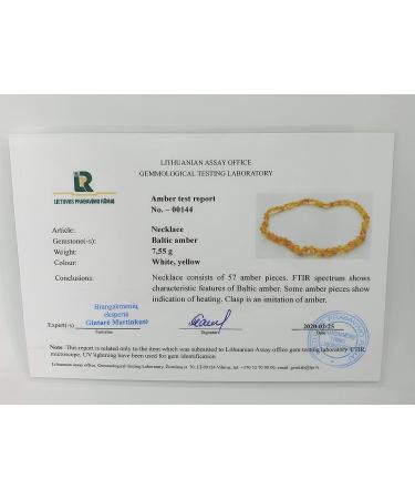 Baltic Amber Necklace with Unpolished Cherry, Polished Cherry, and Apatite - 34 cm - Buy Online on GoSupps.com
