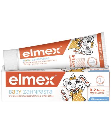 Colgate Palmolive Co elmex Toothpaste for babies aged 02 years 50 ml special caries protection for the first teeth in babies protects the enamel and is gentle on the gums Unflavoured 50 ml 1er Pack