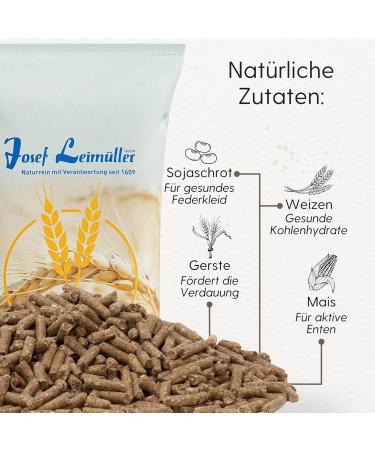 Leim ller Premium Duck Feed Pellets 5 kg | Non-GMO Bird Feed for Ducks & Geese | Starter & Chick Lining - Buy Online on GoSupps.com