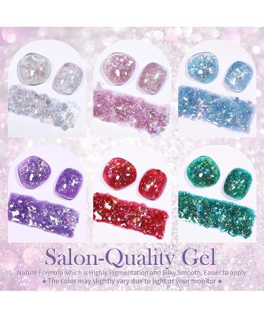 BORN PRETTY Reflective Glitter Gel Polish - Sparkly Disco DJ LED Nail Varnish - Buy Online on GoSupps.com