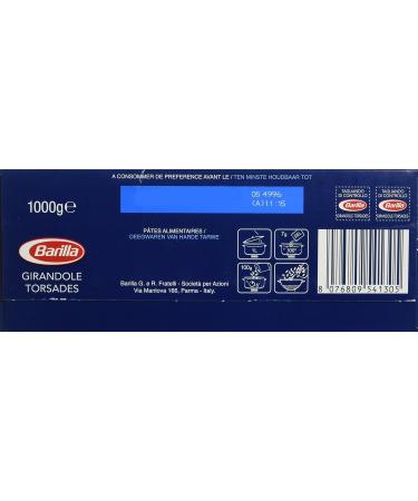 Barilla Classic Girandole Twists No. 34 with Durum Wheat Semolina Always Al Dente 1 kg - Pack of 3 - Buy Online on GoSupps.com