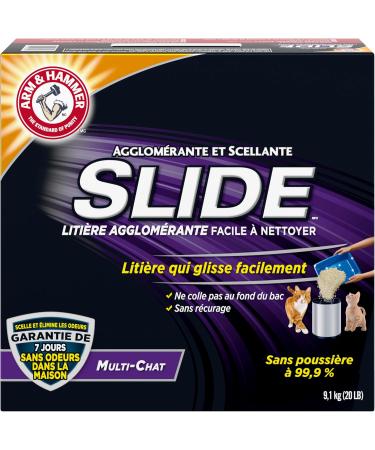 Arm & Hammer Clump & Seal Slide Clay Cat Litter 9.1kg Odour Control Dust Free Clumping Litter Slide 9.1kg - Buy Online on GoSupps.com