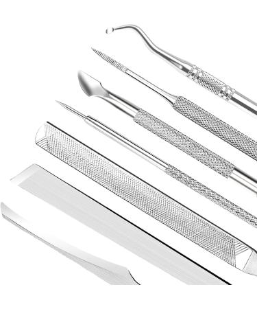 ZIZZON 7Pcs Stainless Steel Ingrown Toenail File and Lifter Set - Pedicure Tools for Manicure Treatment and Removal - Under Nail Cleaner Included (Silvery) - Buy Online on GoSupps.com