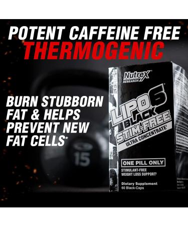 Nutrex LIPO-6 Black Stim-Free Ultra Concentrate | 60 Black-Caps for Weight Loss - Buy Online on GoSupps.com