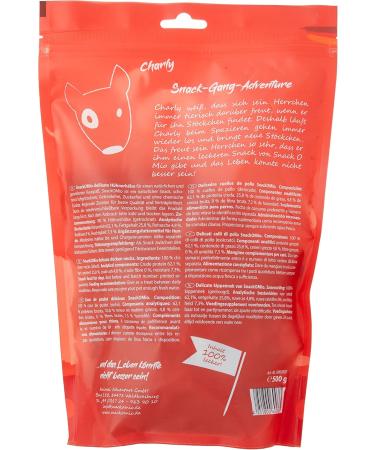 Buy SnackOMio Premium Dog Snack - Delicious Grain-Free Chicken Necks 500g Pack | International Shipping Available - Buy Online on GoSupps.com