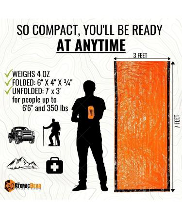 Emergency Sleeping Bags for Survival - Lightweight & Compact Bivy Sack for Winter Survival Kit - Buy Online on GoSupps.com