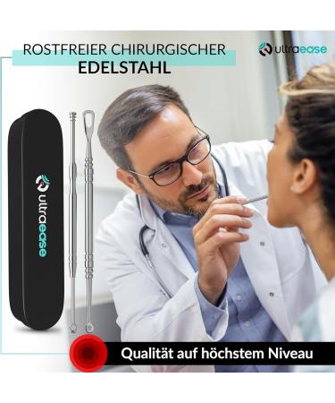 Ultraease Tonsillenstein Remover Set | Effective Almond Stone Remover & Oral Nursing Sticks | 3 Sizes & Glass Cup | Eliminate Bad Breath - Buy Online on GoSupps.com