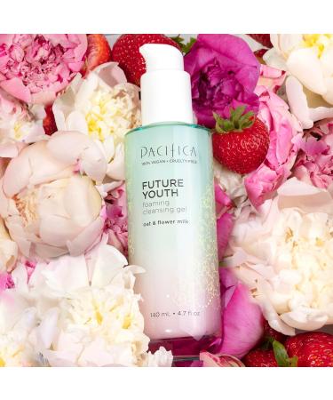 Pacifica Beauty Future Youth Foaming Cleansing Gel | Gentle Vegan Face Wash for All Skin Types | Alcohol-Free & Dermatologist Tested Makeup Remover - Buy Online on GoSupps.com