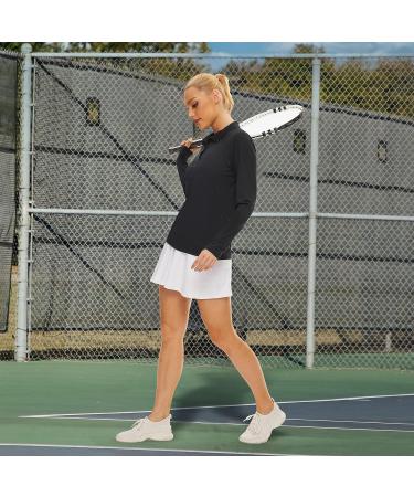 Women's Long Sleeve Polo Shirt UPF50+ Sun Protection - Black, Large - Buy Online on GoSupps.com
