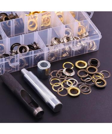 Hilitchi 160 Sets 1/2 Inch Grommets Eyelets Grommet Kit with Punch Hole Tool Installation Tool for Tarpaulin  Fabric  Curtains and Craft Making  Tarpaulin Repair (Assorted Color) - Buy Online on GoSupps.com