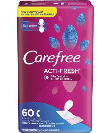 Carefree Body Shape Thin to-Go Pantiliners - Unscented - 60 ct - Buy Online on GoSupps.com