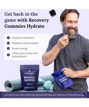 Wellness Blueberry Recovery Gummies - Hydration & Electrolyte Support for Muscle Recovery (30 Gummies - Buy Online on GoSupps.com