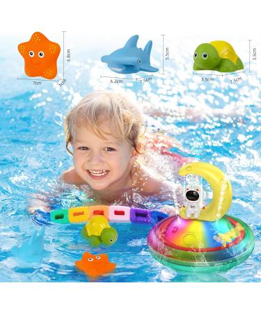 Baby Bath Toys for Toddlers - CRIOLPO Spray Water Toy with LED Moon Set - Gift for 1-5 Year Old Boys and Girls - Buy Online on GoSupps.com