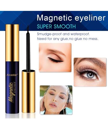 Alcastar False Eyelashes - 7 Pairs Magnetic Lashes Set with Eyeliner & Tweezers | Faux Mink Natural Look Reusable & Cruelty-Free - Buy Online on GoSupps.com