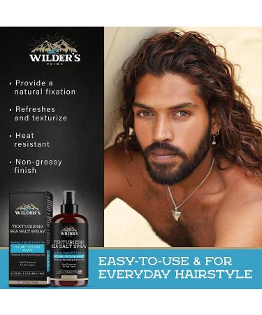 Sea Salt Spray for Men & Women - Beach Waves & Volume - Made in USA with Natural Sea Kelp, Argan Oil, Green Tea - 8 oz - Buy Online on GoSupps.com