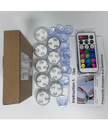 Daphomeu Mini Underwater LED Lights - Waterproof RGB Lights for Aquarium Pool Garden Wedding & Christmas Decor with Remote Control - Buy Online on GoSupps.com