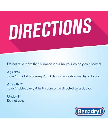 Benadryl Ultratabs Go Packs 8 Antihistamine Tablets - Diphenhydramine HCl - Travel Size Packets - Buy Online on GoSupps.com
