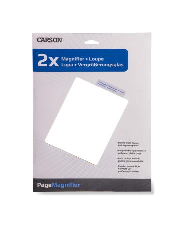 Carson 2x Power Rigid Frame 8.5x11 Inch Page Magnifier for Reading Newspapers, Magazines, Books and More (DM-21) 1 Page Magnifier (DM-21)
