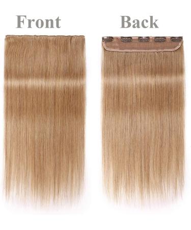 18 inches SEGO One Piece Clip in Remy Real Hair Extensions Human Hair THICK #27 Dark Blonde Hairpieces for Women 3/4 Full Head Straight (90g) - Buy Online on GoSupps.com
