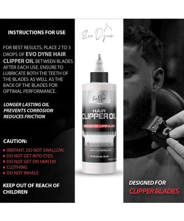 Evo Dyne Hair Clipper Oil - 8 oz, Made in USA | Prevents Rust, Extends Blade Life - Buy Online on GoSupps.com