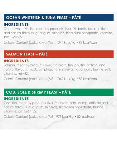 Fancy Feast Seafood Supper Wet Cat Food Pate Variety Pack 3 Flavours - 85 g Can (24 Pack) - Buy Online on GoSupps.com