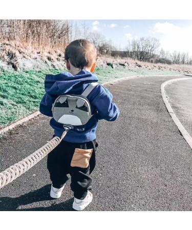 Bebamour Gray Bear Mini Backpack with Safety Plugs | Portable Children's Bag with Safety Line & Dishes | Ideal for Boys & Girls - Shop Now! - Buy Online on GoSupps.com