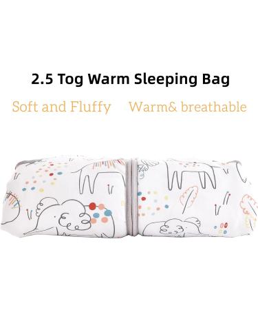 Chilsuessy Baby Sleeping Bag 2.5 tog | 100% Cotton Nursery Bedding | Kids Wearable Blanket for Boys Girls | All Year Round | Happiness Zoo 110cm/3-4 Years - Buy Online on GoSupps.com