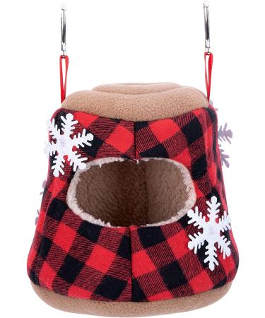 ZYP 2 Pack Winter Bird Nest & Snuggle Cave Hanging Hammock Cage - Cozy Hideaway Sleeping Bed for Parakeet, Cockatiel, Conure, Cockatoo, Macaw - Christmas Special - Buy Online on GoSupps.com