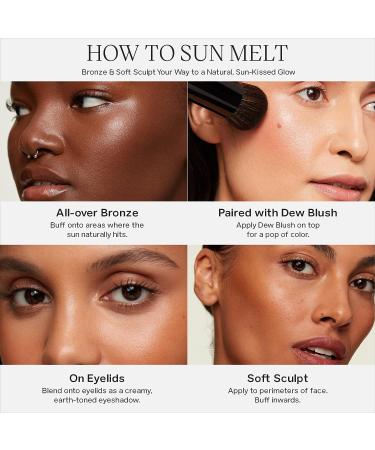 Saie Sun Melt Bronzer - Buildable Cream-Balm for Face Sculpting - Medium Bronze (1 oz) - Buy Online on GoSupps.com