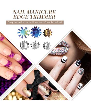 Colorful French Nail Template Set | 6 Stainless Steel Nail Art Trimmers | DIY Nail Supplies & Accessories for Perfect Manicures - Buy Online on GoSupps.com