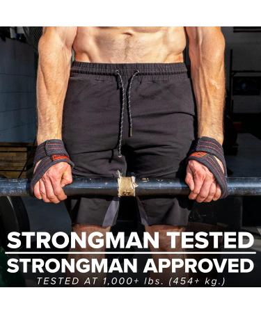 SERIOUS STEEL FITNESS Figure 8 Straps | Deadlift & Axle Bar Lifting Straps | Heavy Duty and Strongman Straps - Black (80 CM - 3 Sizes) - Buy Online on GoSupps.com