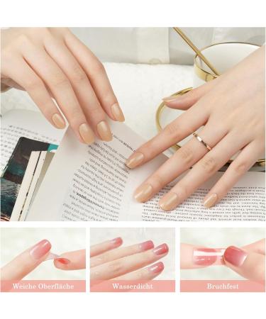 DANNI & TONI Semi-Cured Gel Nail Foils (Serene Sunset) Khaki Glare Shiny Nail Set UV Gel Nail Foil Nail Design Nail Foil Self-Adhesive Wraps 28 Stickers Serene Sunset-en - Buy Online on GoSupps.com