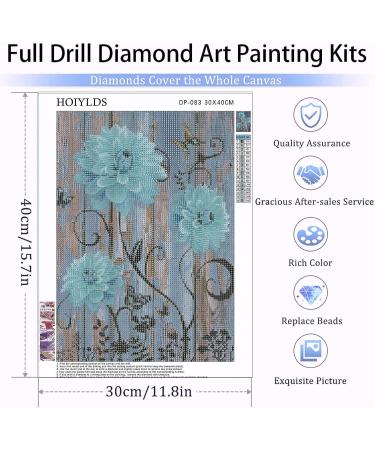 Rustic Flower Diamond Painting Kit for Adults - Farmhouse 5D DIY Full Drill Diamond Art - Gem Crafts for Home Wall Decor - Buy Online on GoSupps.com