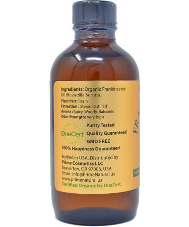 Prime Natural Organic Frankincense Essential Oil - 118ml | Pure Aromatherapy Benefits - Buy Online on GoSupps.com