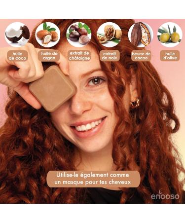 Shampooing et Apr s-shampoing solide pour cheveux Boucl s et Frisottis shampoing sans sulfates silicones Anti-frisottis et Nourrissant avec Huile d'Argan et Ch taigne| 100% Naturel Vegan - Buy Online on GoSupps.com