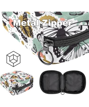 MUOOUM Abstract Butterfly Pattern Sanitary Napkin Storage Bag | Portable Menstrual Cup Pouch for Women & Teens | Nursing Pad Holder | Multi-colored - Buy Online on GoSupps.com