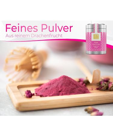Buy Tea Uniqo Pink Matcha Powder - 100% Natural Dragon Fruit Superfood for Drinks Ice Cream Lattes & Baking - International Shipping Available - Buy Online on GoSupps.com