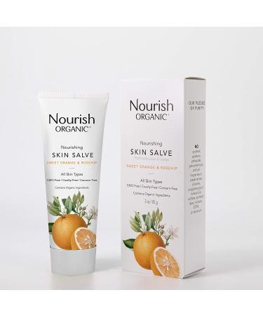 Nourish Organic Skin Salve â€“ Sweet Orange & Rosehip | GMO-Free, USDA Organic, Cruelty-Free (3oz) - Buy Online on GoSupps.com
