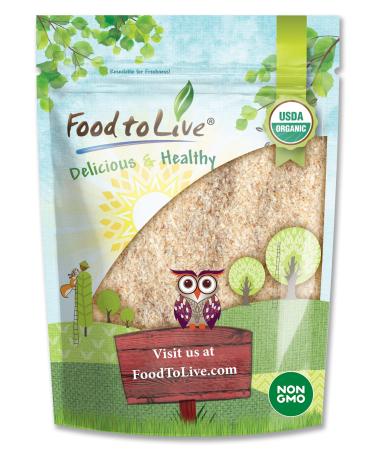 Food to Live - Organic Whole Psyllium Husks 1 Pound - Non-GMO Flakes Vegan Kosher Keto Friendly Raw Unsweetened Unflavored Bulk Great for Baking 1 Pound (Pack of 1)