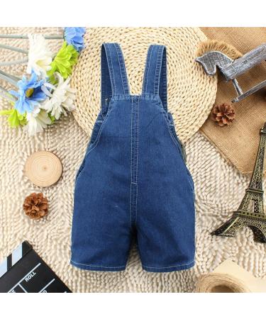 KIDSCOOL SPACE Baby Girl Jean Overalls with 3D Bunny, 6-12 Months Blue - Buy Online on GoSupps.com