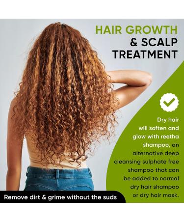 Davis Finest Organic Reetha Soap Nuts Powder 250g - Ayurvedic SLS-Free Shampoo for Deep Cleansing & Dry Itchy Scalp - International Shipping - Buy Online on GoSupps.com