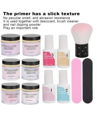 Nail Dipping Powder Set - Premium Nail Art Powder Top Base Coat Gel and Brush Tool for Salon Quality Manicures - K1214 - Buy Online on GoSupps.com