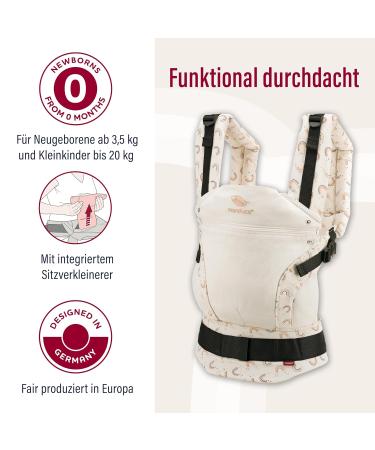 Manduca First Baby Carrier - Organic Cotton Ergonomic Carrier for Newborns (3.5kg) to Toddlers (20kg) | Rainbow Day - Buy Online on GoSupps.com