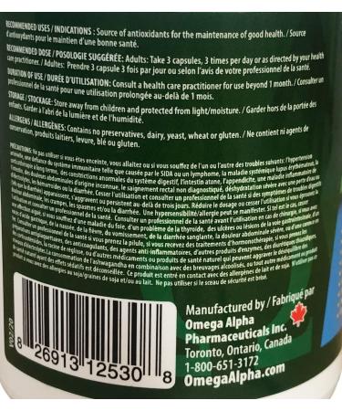 Omega Alpha Veggie Fruit Plus - Natural Antioxidants | 120 Veg Capsules - International Shipping Available - Buy Online on GoSupps.com