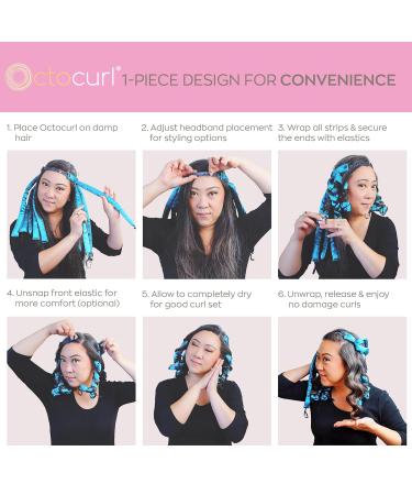 Octocurl Satin Hair Curlers - Heatless Curls Overnight - Headband Curlers for Long Hair (Satin - Pink) - Buy Online on GoSupps.com