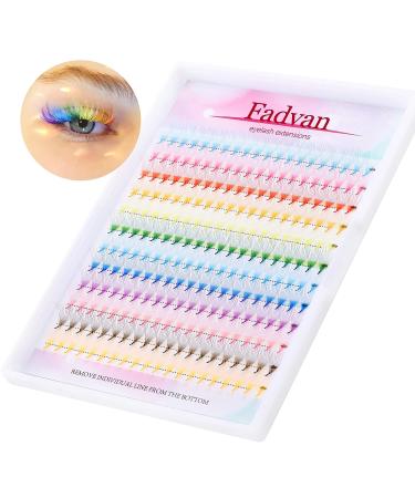 240pcs 12 Color 10D 13mm Colored Lash Extensions | D Curl Professional Premade Fans Eyelash Extensions | Vibrant Individual Lashes - Buy Online on GoSupps.com