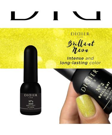 Didier Lab - Premium UV Gel Nail Polish - Brillant Neon No2- Gel Nail Varnish - Nail Art - Long-Lasting High Gloss Wear - Gel Nail Polish - Gel Nails - Glitter Gel Nail Polish - Rich Pigment - 8ml - Buy Online on GoSupps.com
