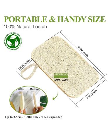 4 Pieces Biodegradable Luffa Sponges - Reusable Natural Bathing & Dish Cleaning Washers with Cord | Eco-Friendly Kitchen & Spa Essentials - Buy Online on GoSupps.com