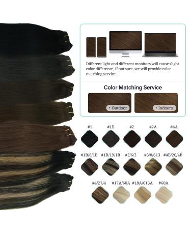 Doores Real Hair Extensions Clip In - Balayage Natural Black to Light Blonde 35cm (14 inch) 150g Remy Human Hair 9 Pieces Thick & Luxurious - Buy Online on GoSupps.com