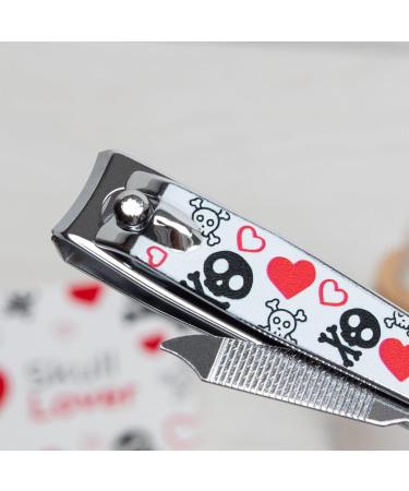 3 Claveles - Skull Lover Collection Carbon Steel 6cm Nail Clippers with Nail File - Buy Online on GoSupps.com